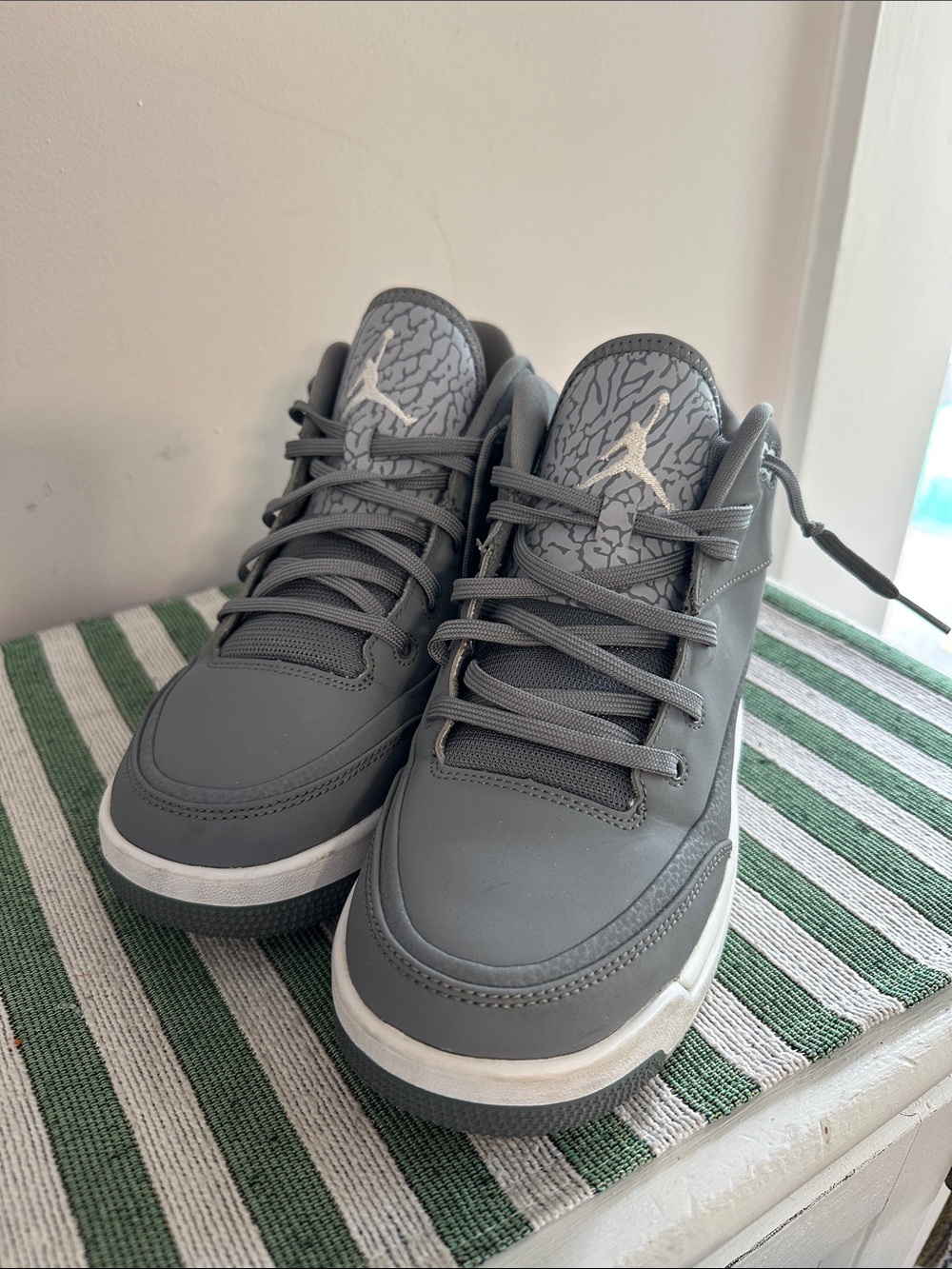 Jordan Mid-Top Sneakers in Grey with White Accents